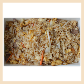 Produkte Gebratener Reis mit 3 Köstlichkeiten, Eiern und Gemüse Fallaloon 091 2