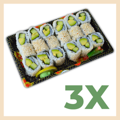 Monatsangebot 3xAvocado Gurken Maki. Gültig 01.10.25-31.10.25