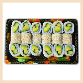 Monatsangebot 3xAvocado Gurken Maki. Gültig 01.10.25-31.10.25