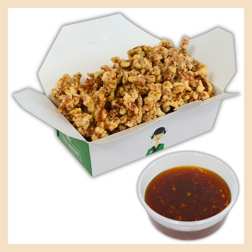 Gebackenes Rindfleisch mit Knoblauchsauce (scharf) Fallaloon 026 1