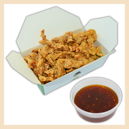 Gebackenes Schweinefleisch mit Knoblauchsauce scharf Fallaloon 021 1