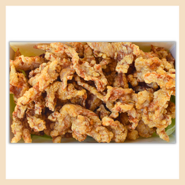 Gebackenes Schweinefleisch mit Knoblauchsauce scharf Fallaloon 021 2