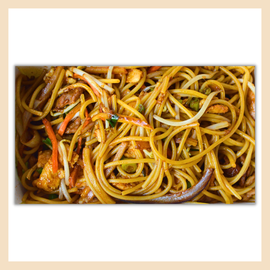 Gebratene Nudeln mit 3 Köstlichkeiten Fallaloon 093 2